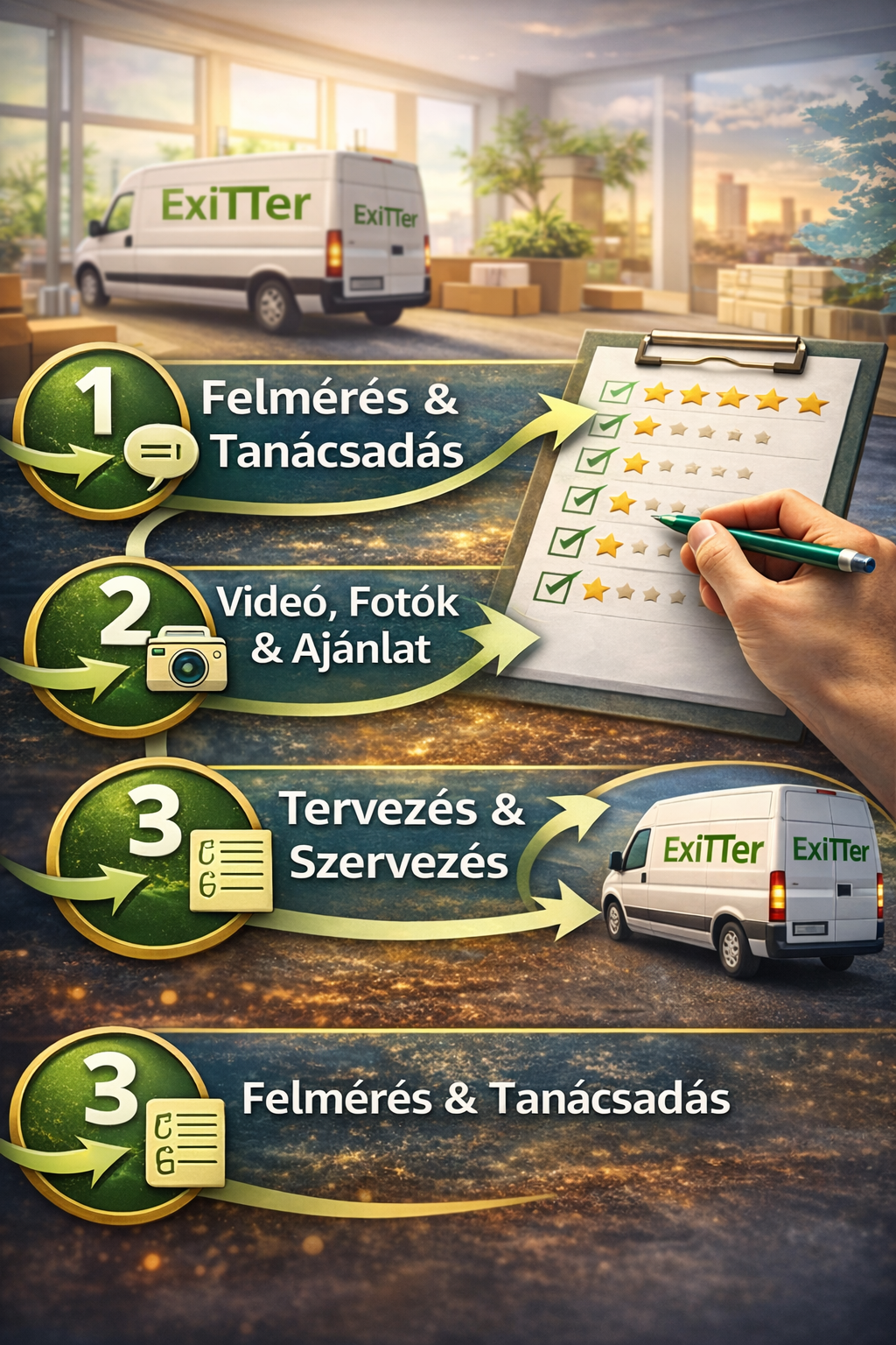 A költözés folyamata